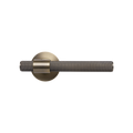 Momo Belgravia Solid Brass Knurled Lever Handle Set in Dark Brushed Brass