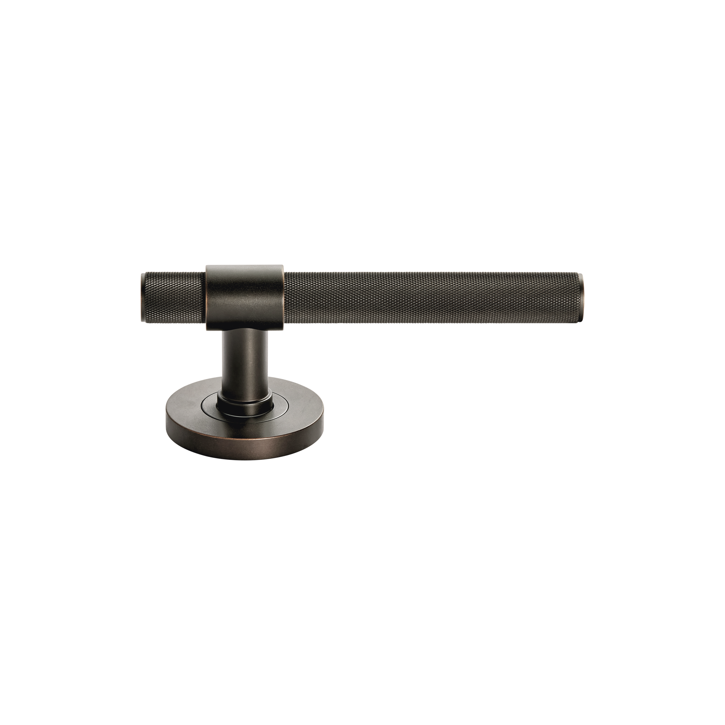 Momo Belgravia Solid Brass Knurled Mortice Lock Privacy Lever Set In Dark Bronze (2)