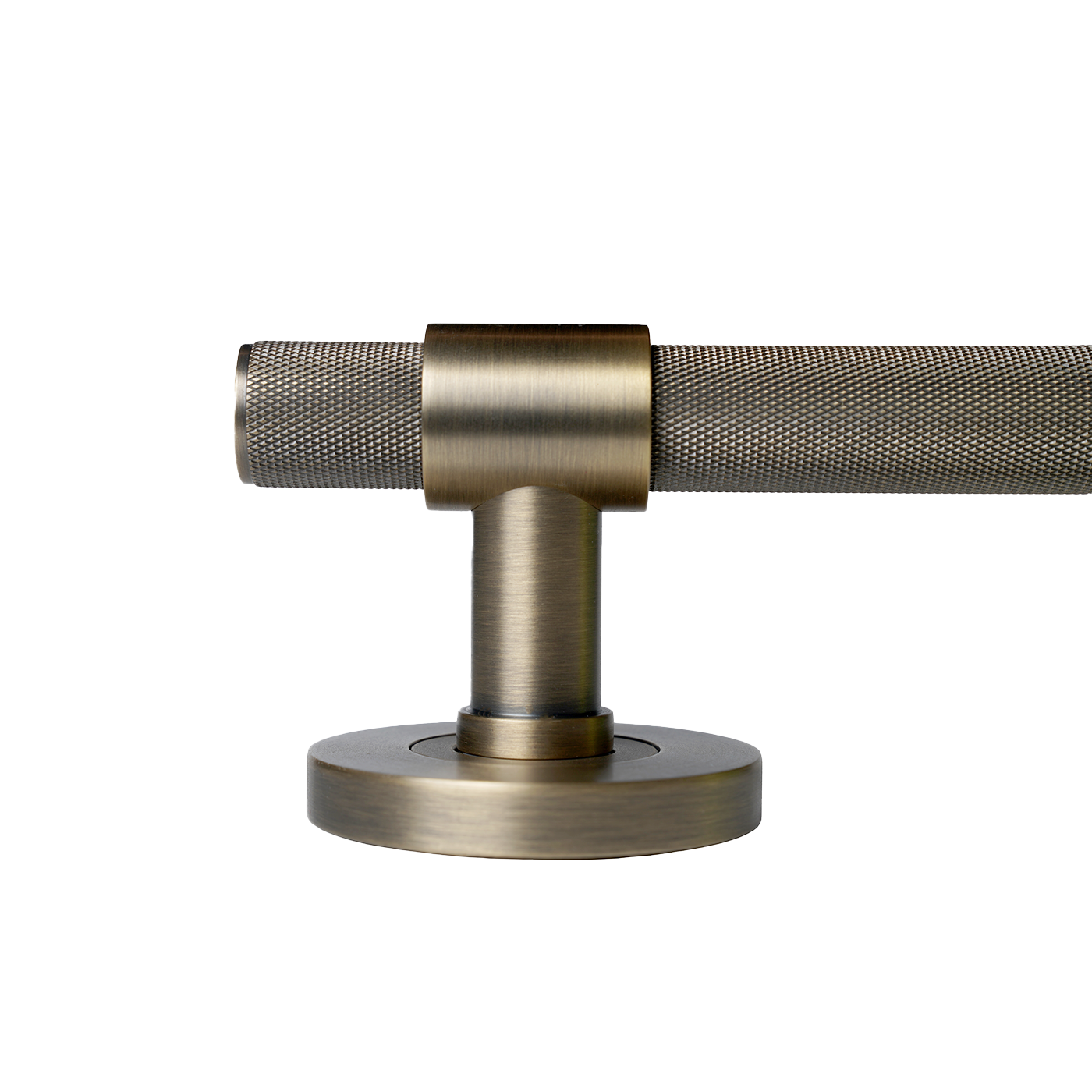 Momo Belgravia Solid Brass Knurled Tubular Latch Passage Lever Set In Dark Brushed Brass (3)