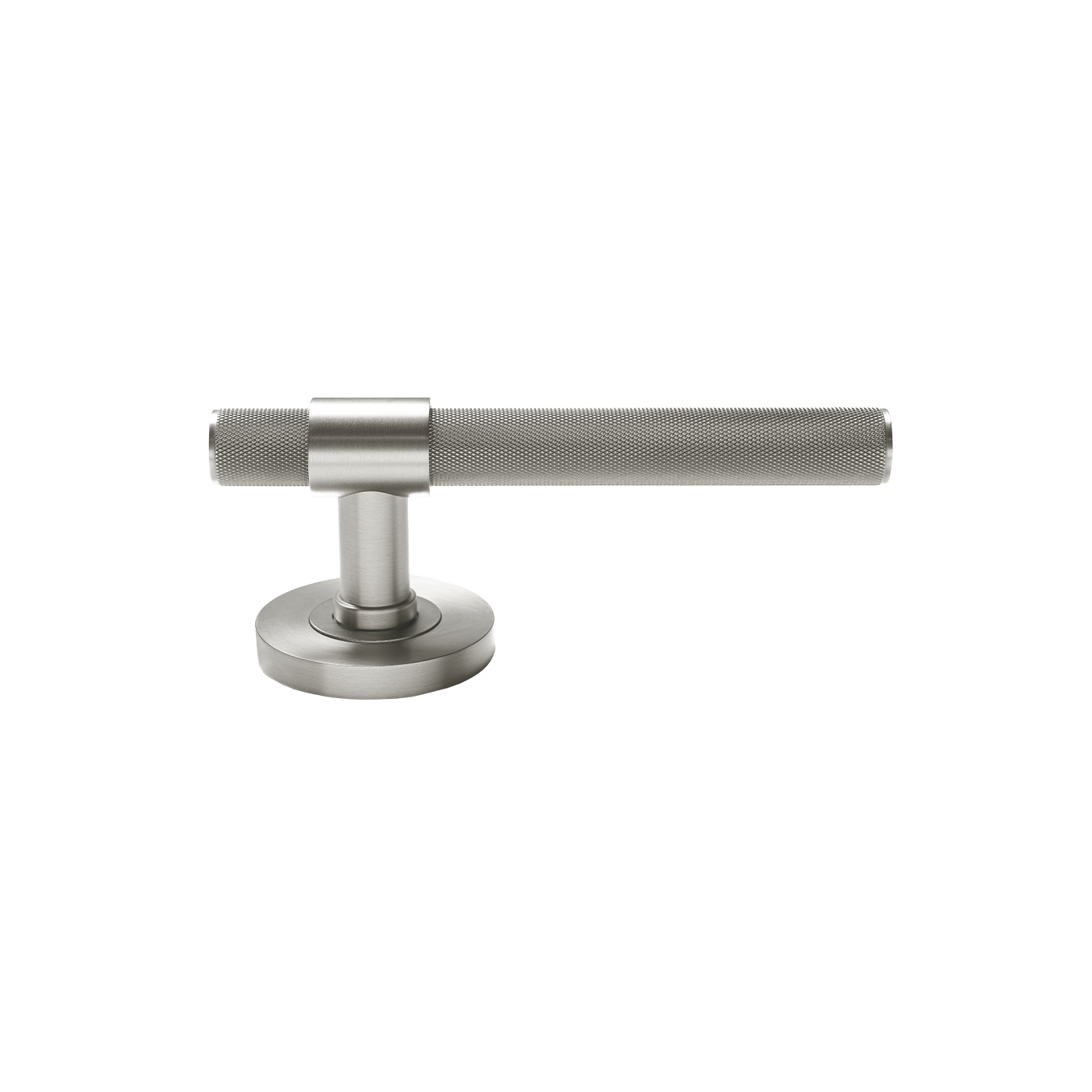 Momo Belgravia Solid Brass Knurled Tubular Latch Passage Lever Set In Dull Brushed Nickel (2)