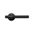 Momo Belgravia Solid Brass Knurled Lever Handle Set in Matt Black