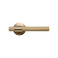 Momo Belgravia Solid Brass Knurled Lever Handle Set in Brushed Satin Brass