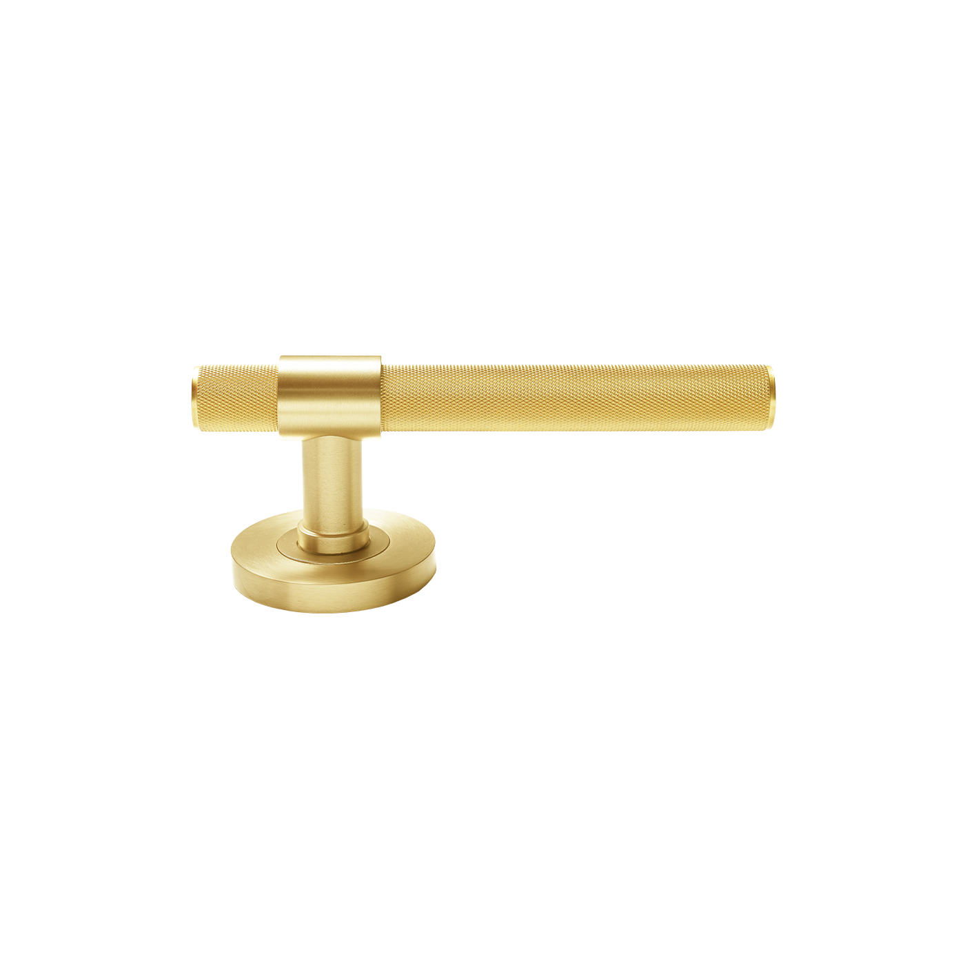 Momo Belgravia Solid Brass Knurled Lever Handle Set in Brushed Satin Brass (1)