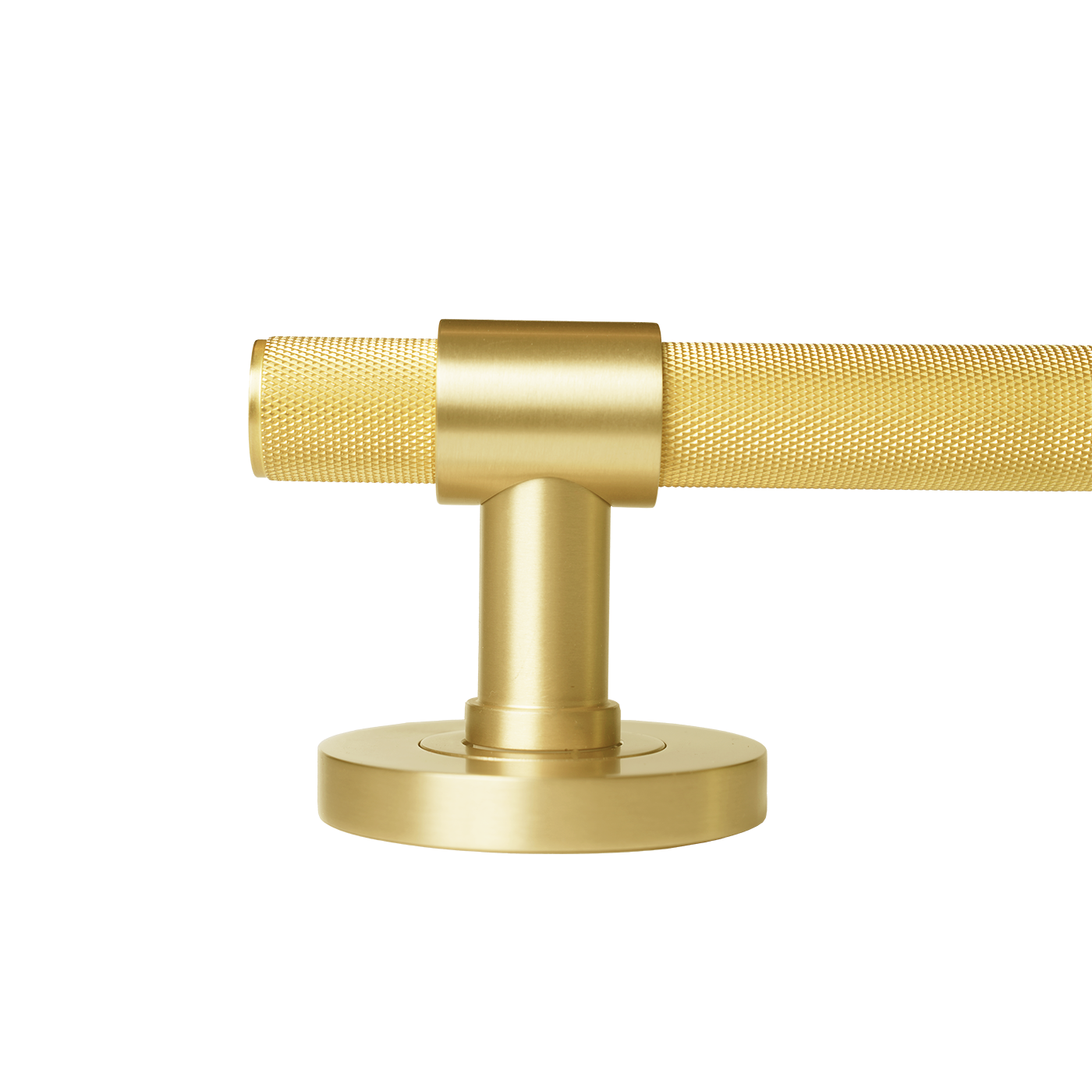 Momo Belgravia Solid Brass Knurled Lever Handle Set in Brushed Satin Brass (3)