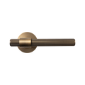 Momo Belgravia Solid Brass Lined Lever Handle Set In Dark Brushed Brass