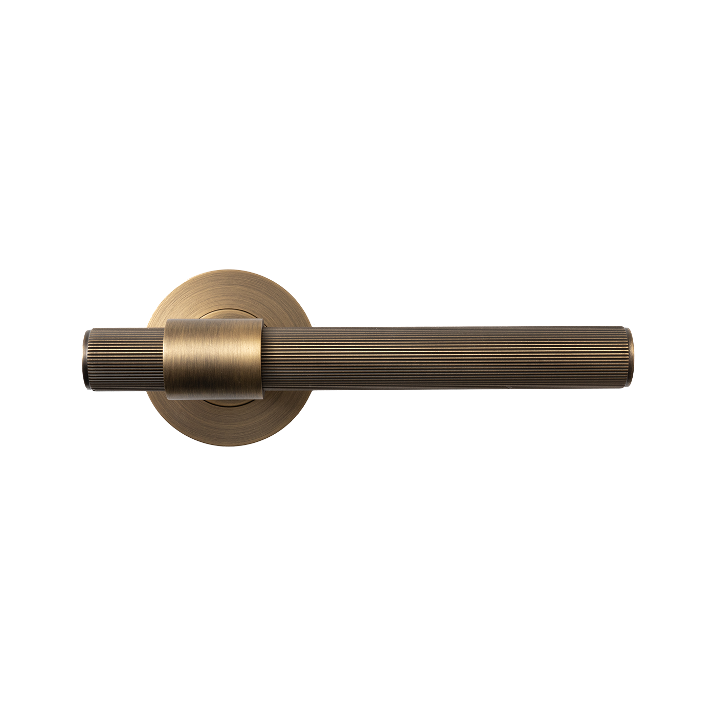 Momo Belgravia Solid Brass Lined Lever Handle Set In Dark Brushed Brass