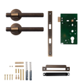 Momo Belgravia Solid Brass Lined Mortice Lock Passage Lever Set In Bronze
