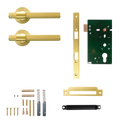 Momo Belgravia Solid Brass Lined Mortice Lock Passage Lever Set In Brushed Satin Brass
