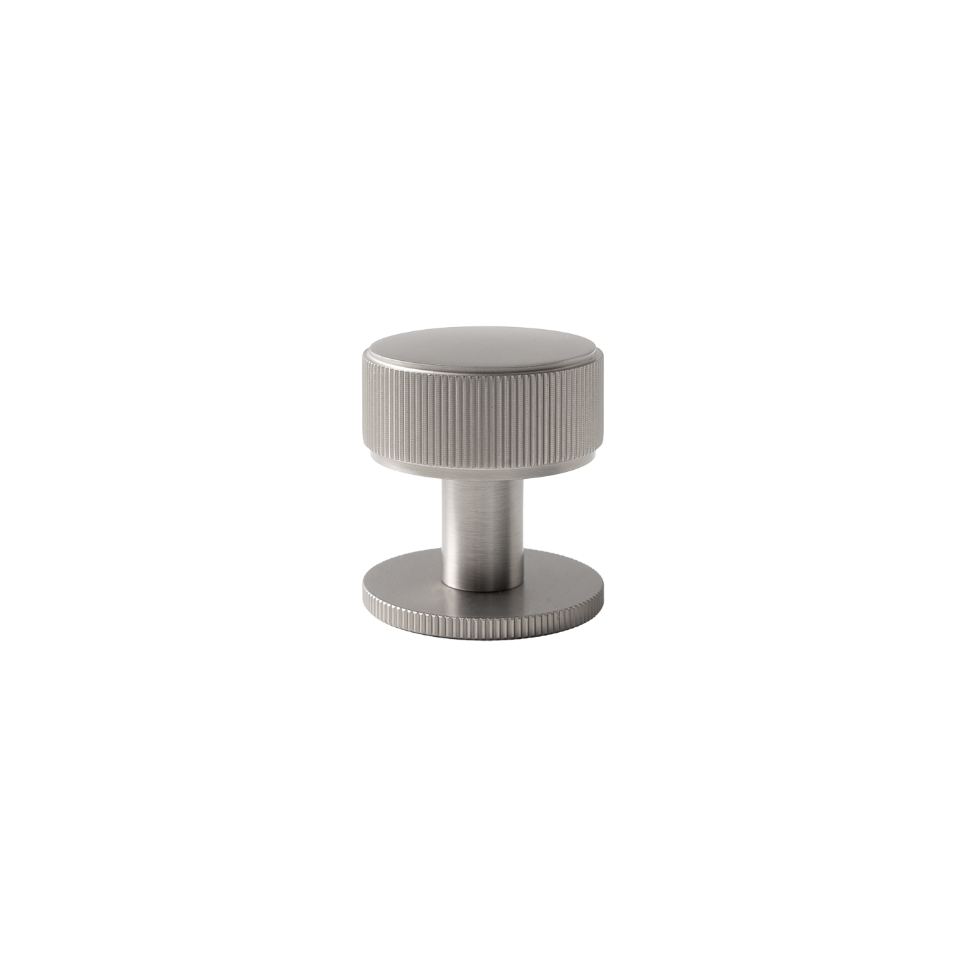Momo Belgravia Lined Round Knob Solid Brass 35mm in Dull Brushed Nickel