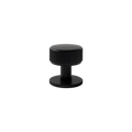 Momo Belgravia Lined Round Knob Solid Brass 35mm in Matt Black