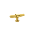 Momo Belgravia Lined T Knob Solid Brass 82mm in Brushed Satin Brass