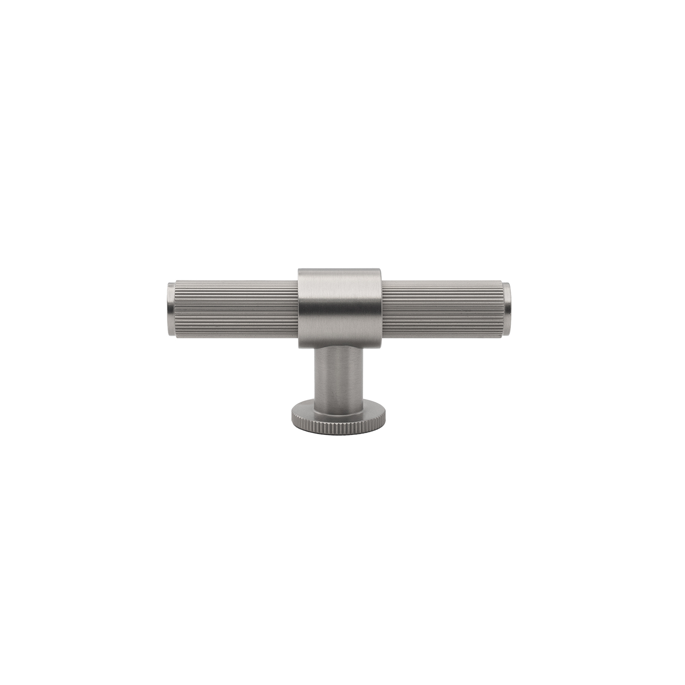 Momo Belgravia Lined T Knob Solid Brass 82mm in Dull Brushed Nickel (1)