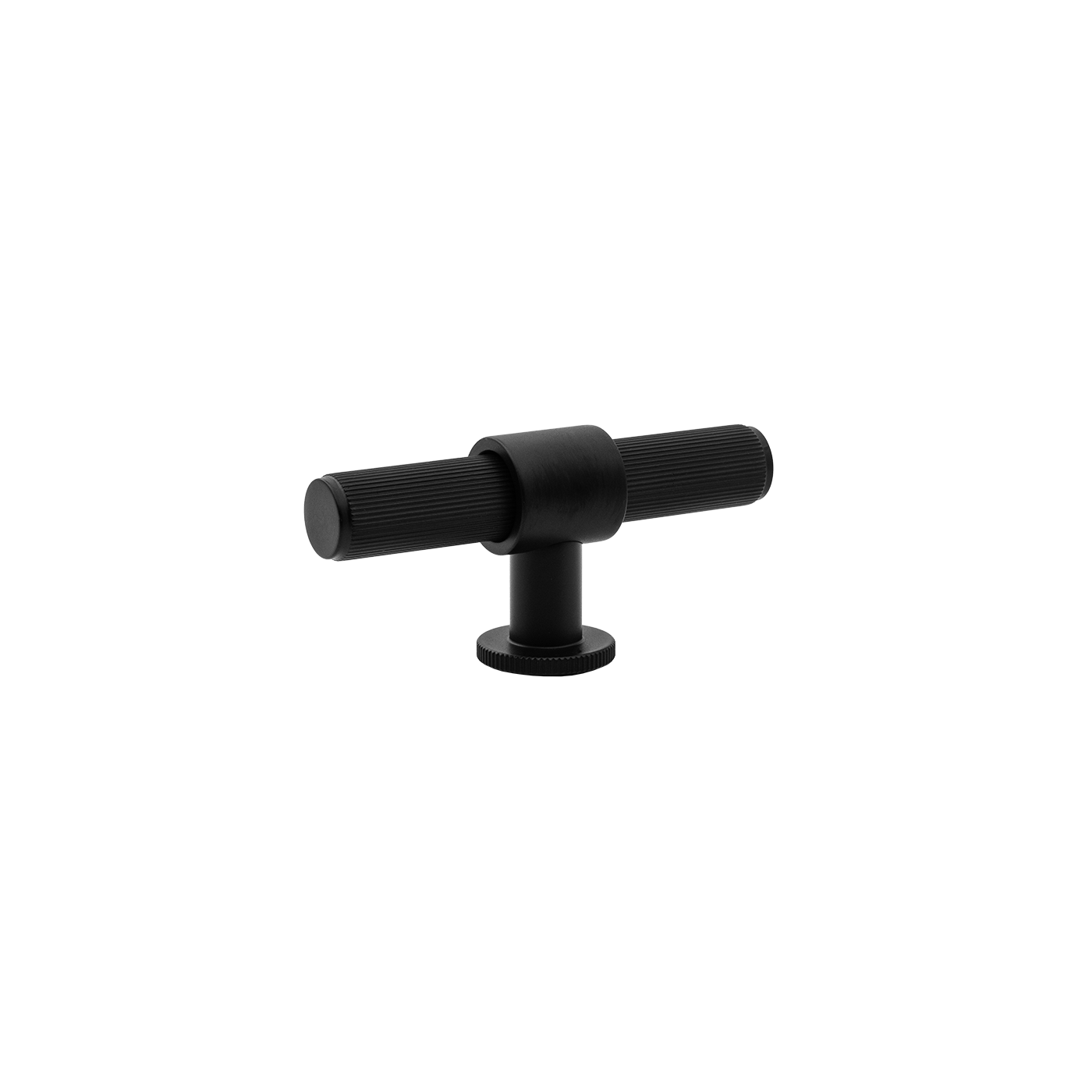 Momo Belgravia Lined T Knob Solid Brass 82mm in Matt Black