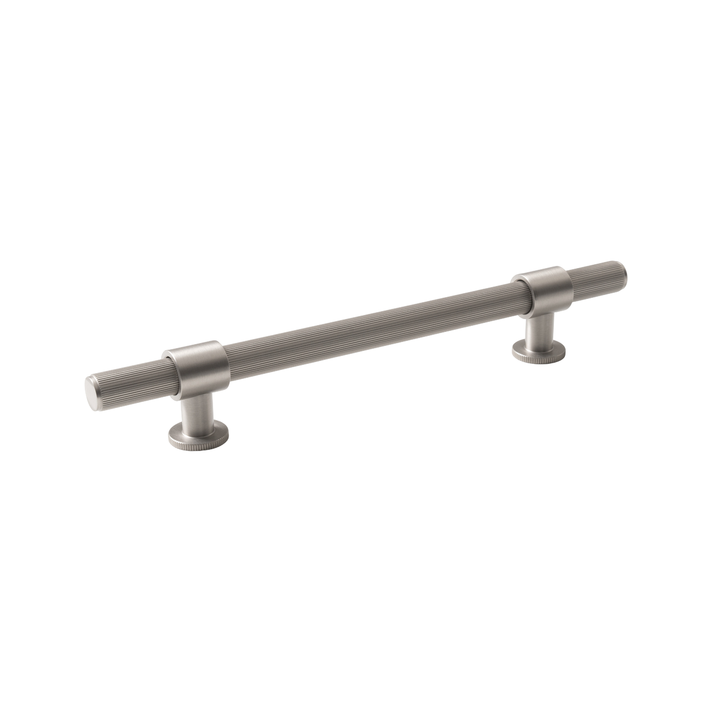 Momo Belgravia Lined Bar Pull Solid Brass 160mm in Dull Brushed Nickel