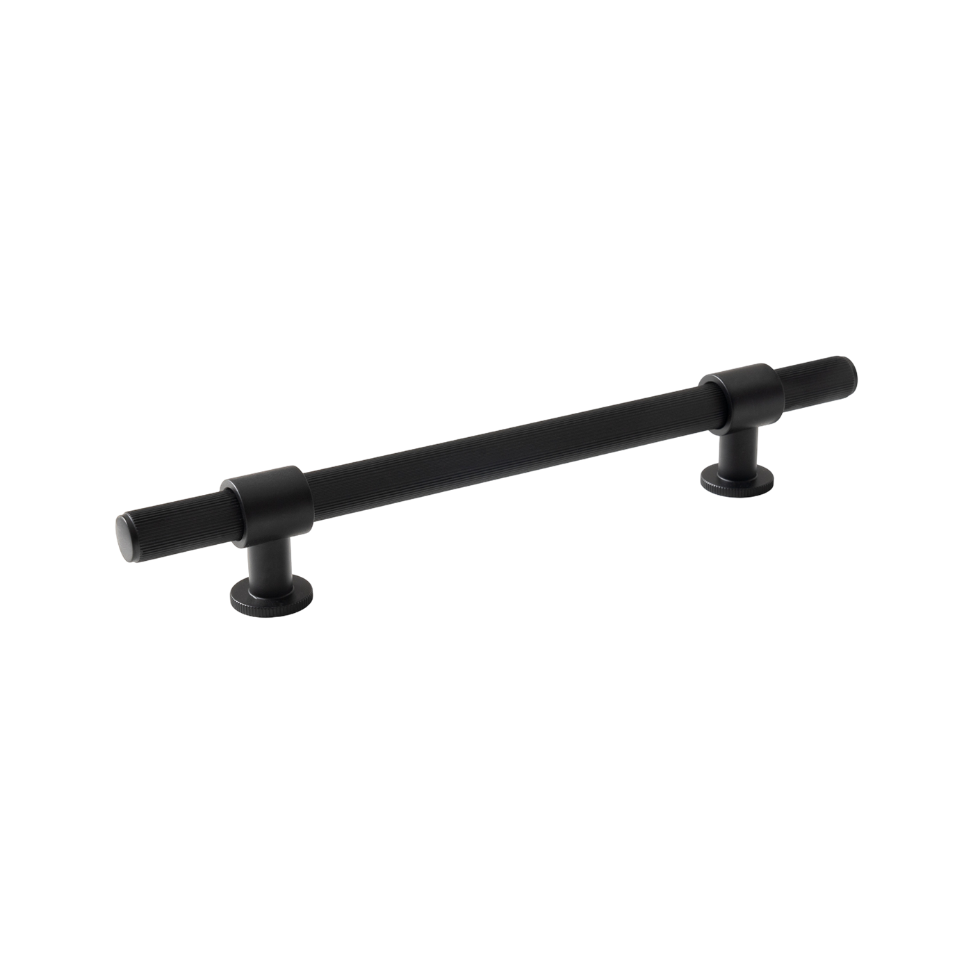 Momo Belgravia Lined Bar Pull Solid Brass 160mm in Matt Black