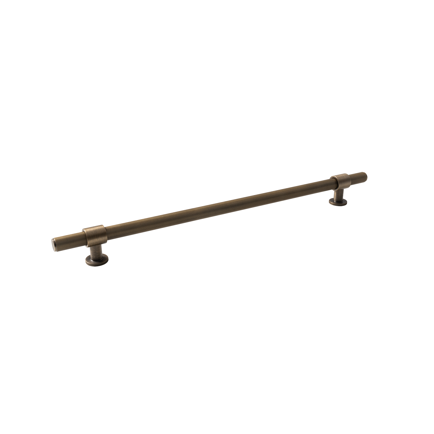 Momo Belgravia Lined Bar Pull Solid Brass 320mm in Dark Brushed Brass