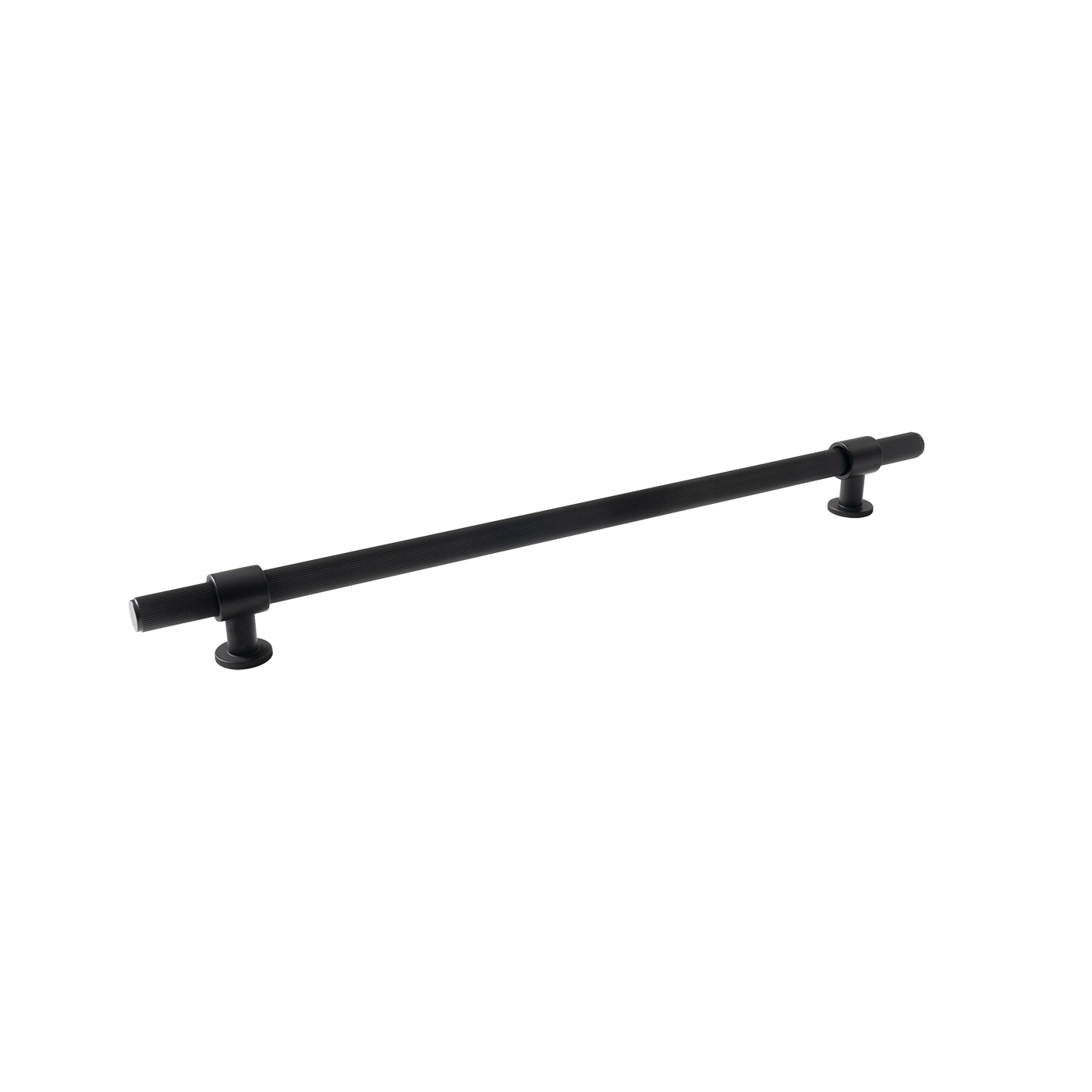 Momo Belgravia Lined Bar Pull Solid Brass 320mm in Matt Black
