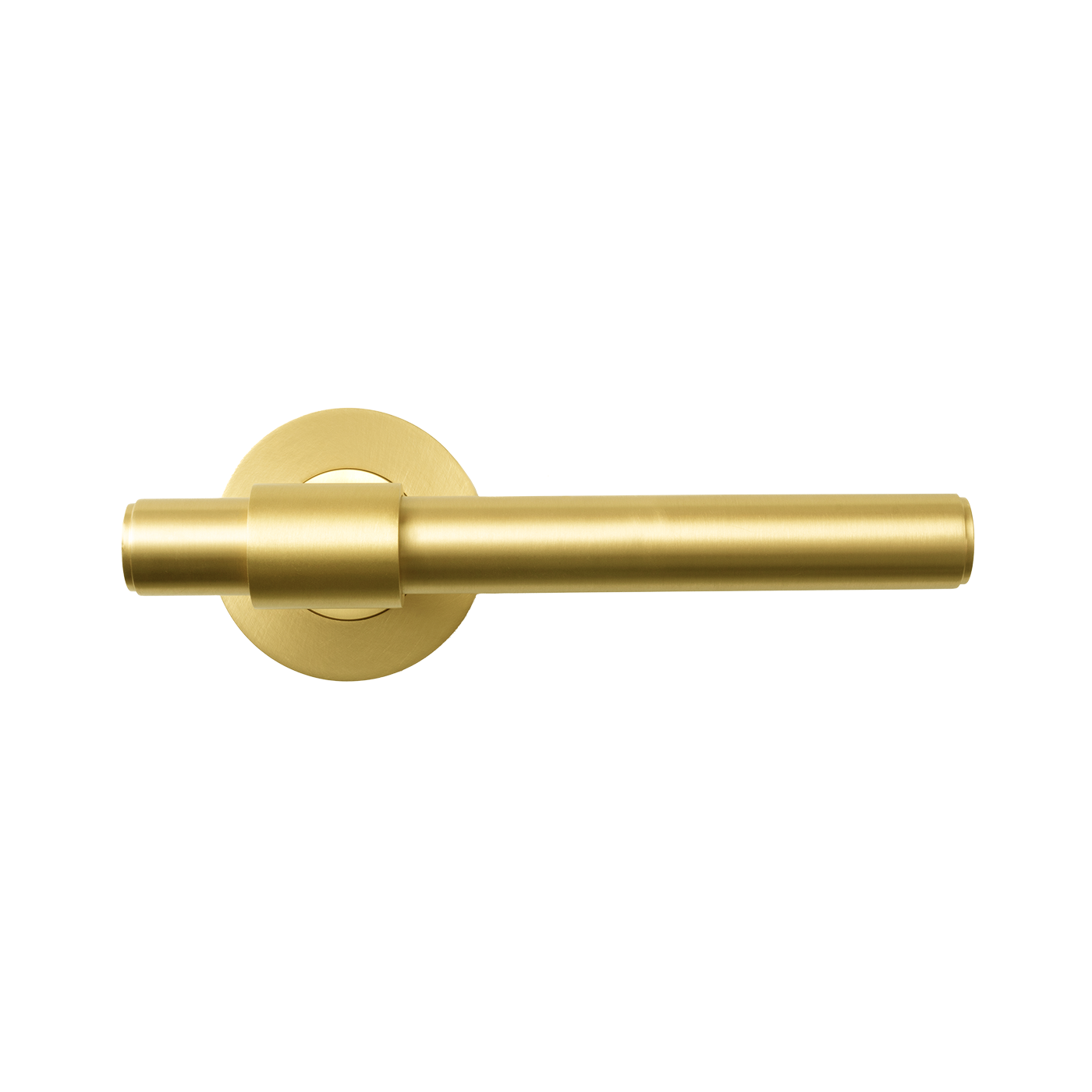 Momo Belgravia Plain Lever Handle Set Brushed Satin Brass