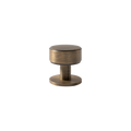 Momo Belgravia Plain Round Knob Solid Brass 35mm in Dark Brushed Brass