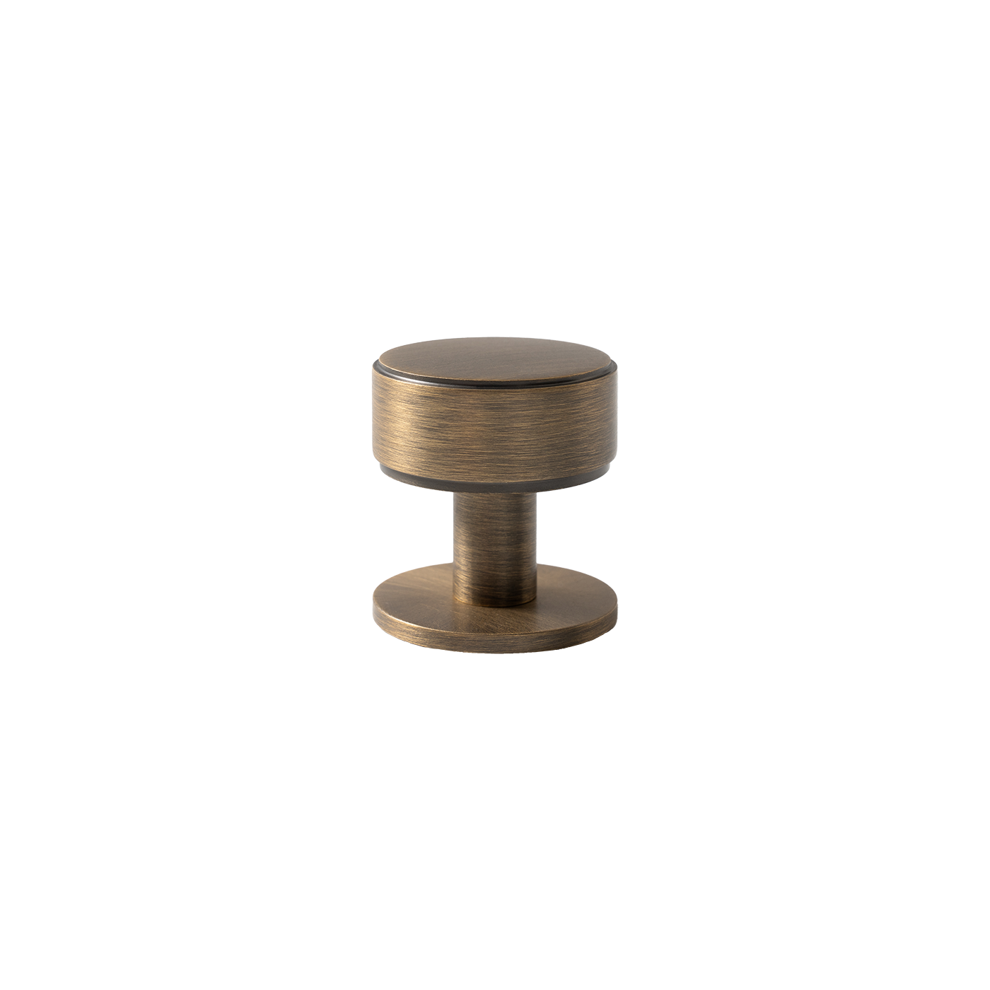 Momo Belgravia Plain Round Knob Solid Brass 35mm in Dark Brushed Brass