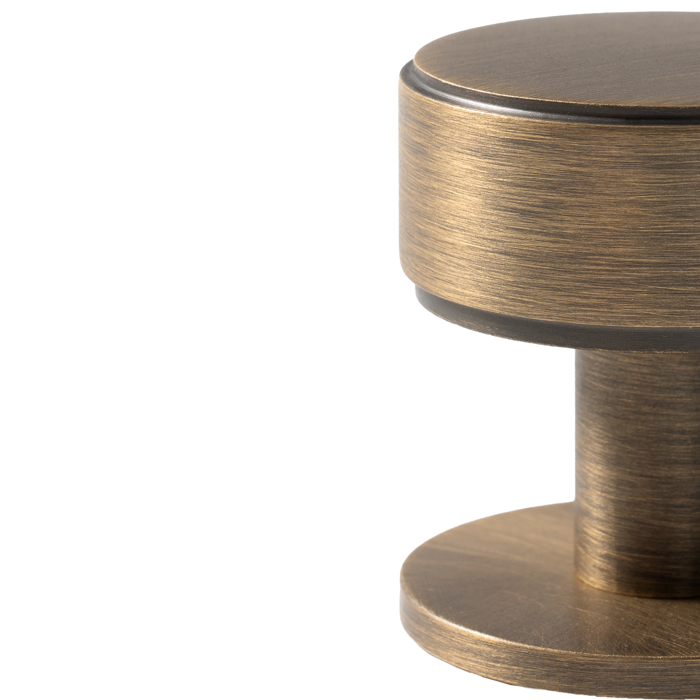 Momo Belgravia Plain Round Knob Solid Brass 35mm in Dark Brushed Brass (2)