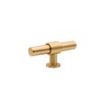 Momo Belgravia Plain T Knob  Solid Brass 82mm in Brushed Satin Brass
