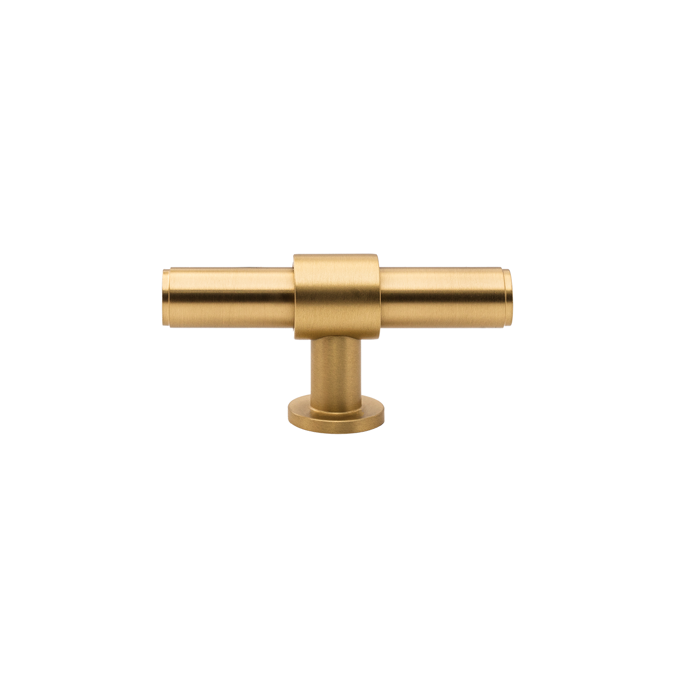 Momo Belgravia Plain T Knob  Solid Brass 82mm in Brushed Satin Brass (1)