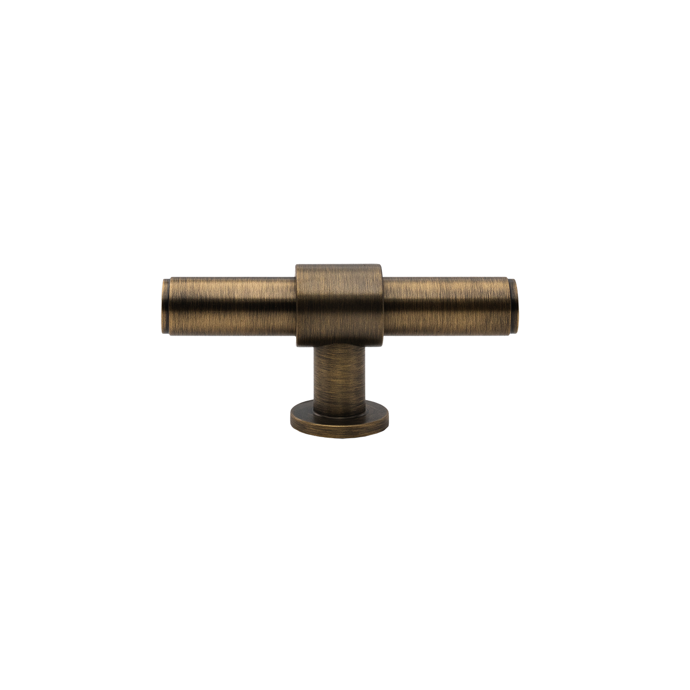 Momo Belgravia Plain T Knob  Solid Brass 82mm in Dark Brushed Brass (1)