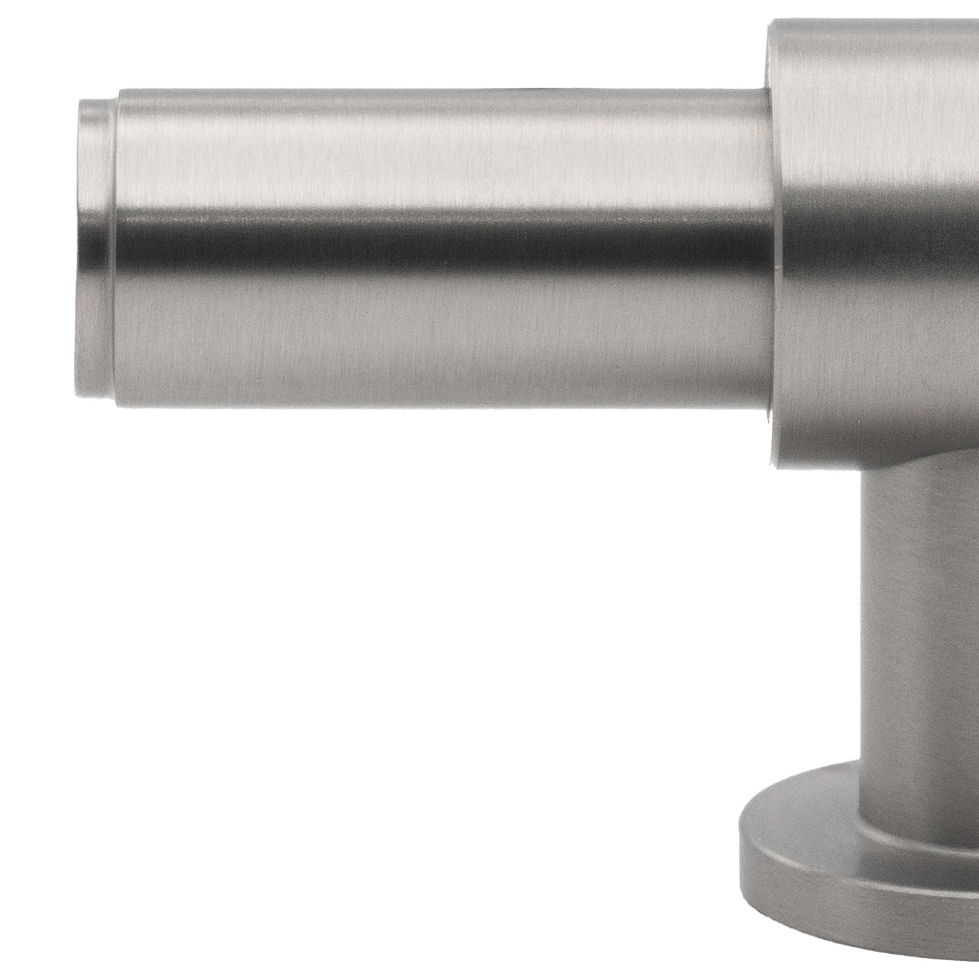 Momo Belgravia Plain T Knob  Solid Brass 82mm in Dull Brushed Nickel (2)
