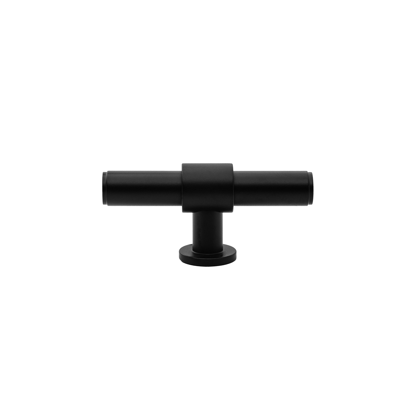 Momo Belgravia Plain T Knob  Solid Brass 82mm in Matt Black (1)