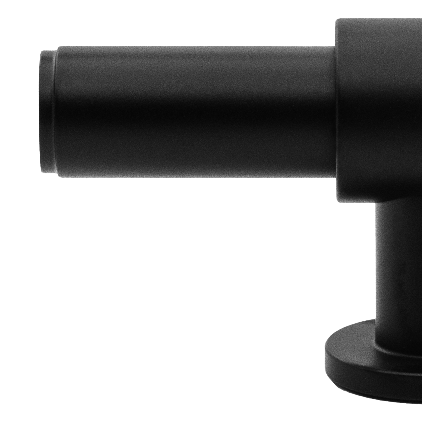 Momo Belgravia Plain T Knob  Solid Brass 82mm in Matt Black (2)