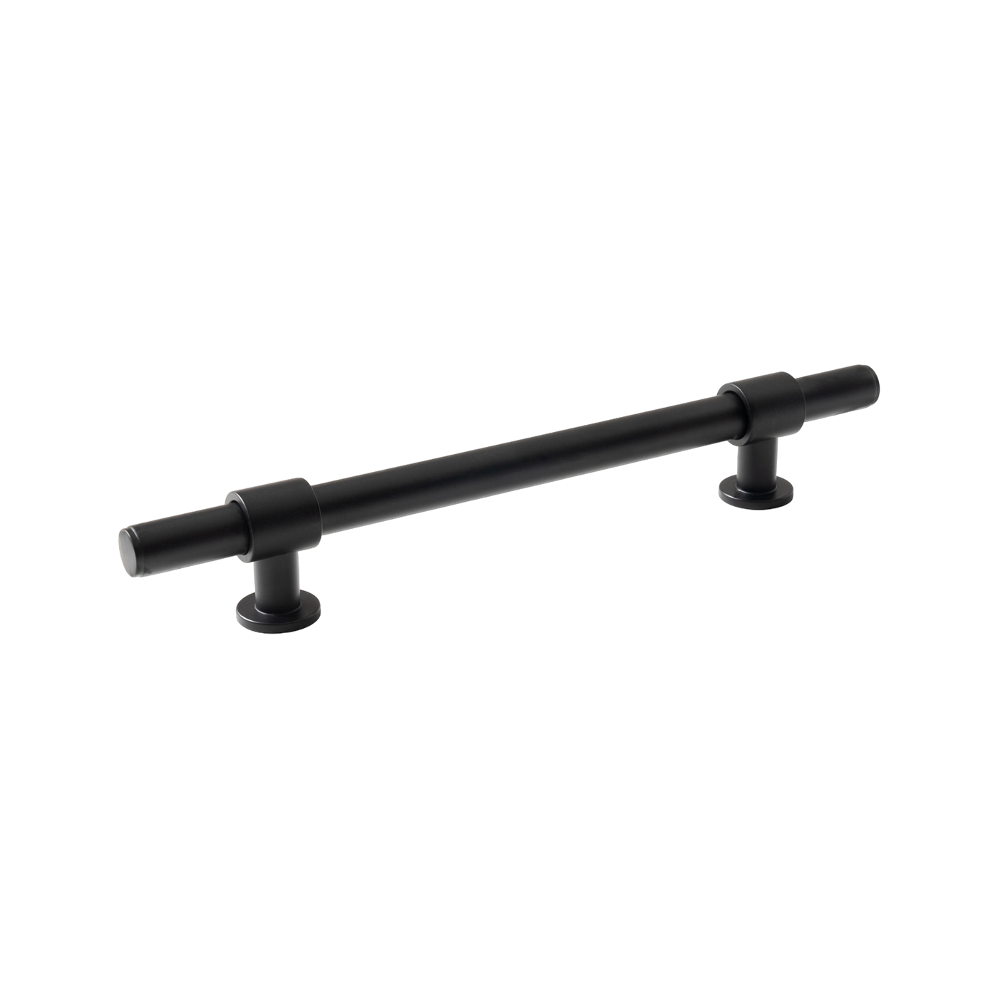 Momo Belgravia Plain Bar Pull Solid Brass 160mm in Matt Black