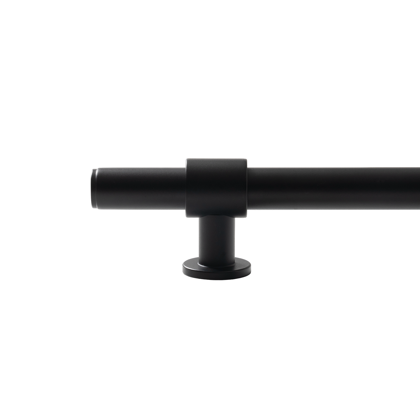 Momo Belgravia Plain Bar Pull Solid Brass 160mm in Matt Black (1)