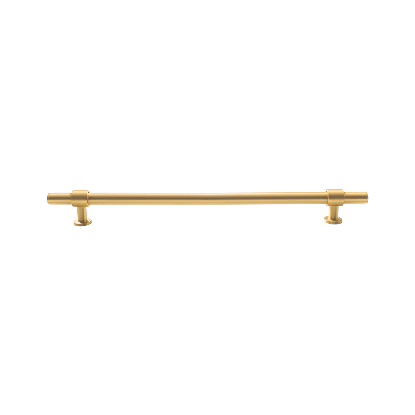 Momo Belgravia Plain Door Pull with Back to Back Fixing 416mm Brushed Satin Brass (1)