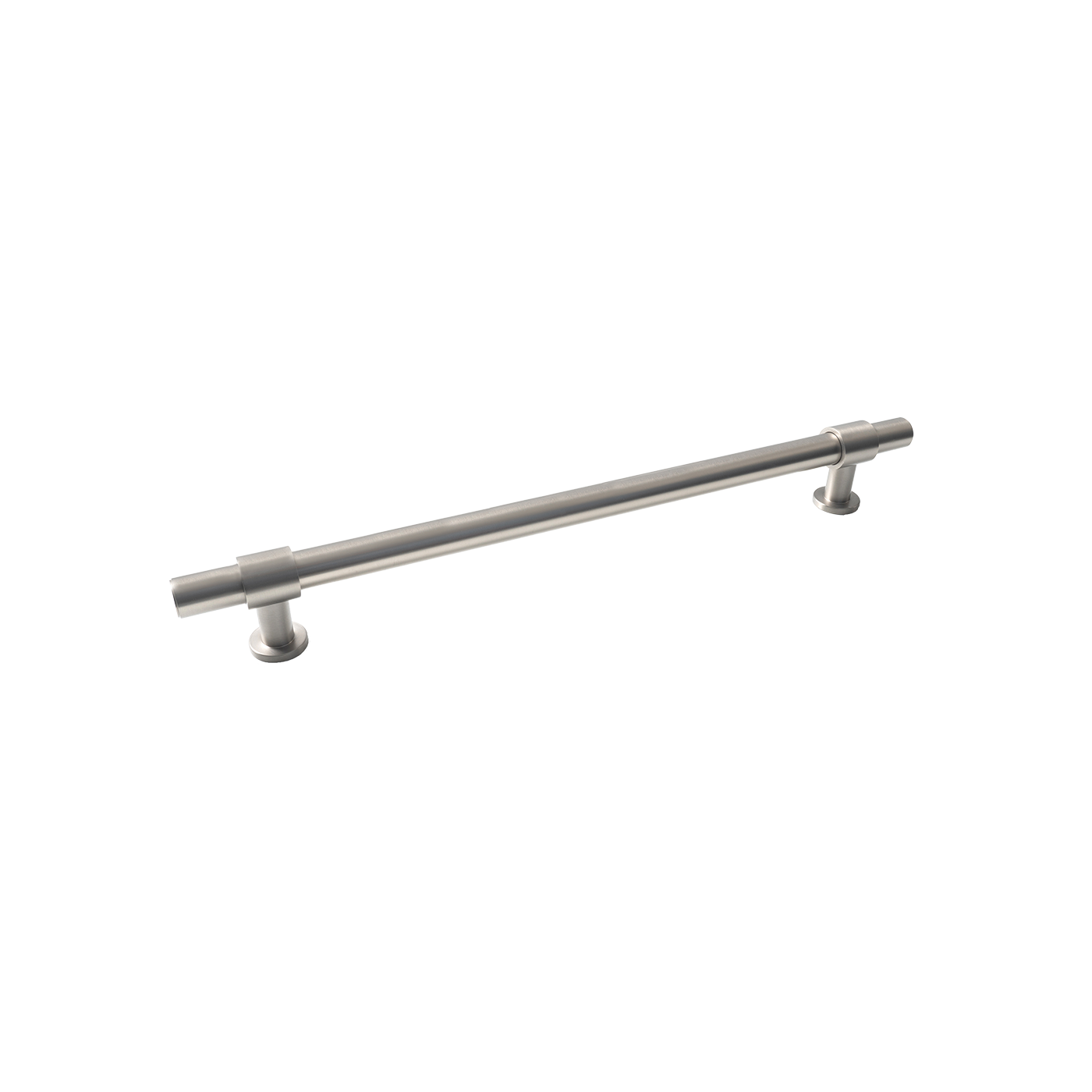Momo Belgravia Plain Solid Brass Door Pull Handle In Dull Brushed Nickel