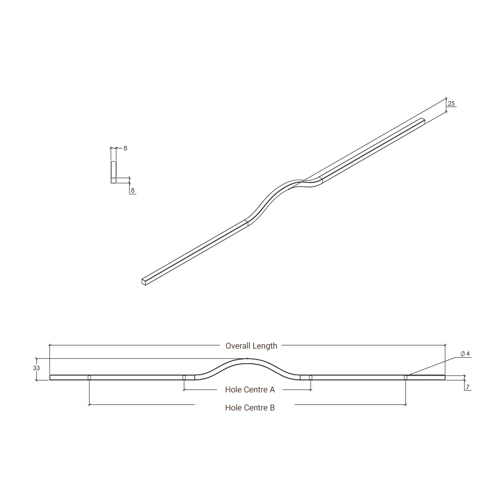Momo Brave Bow Handle 480mm in Metallic Golden Brown – Momo Handles