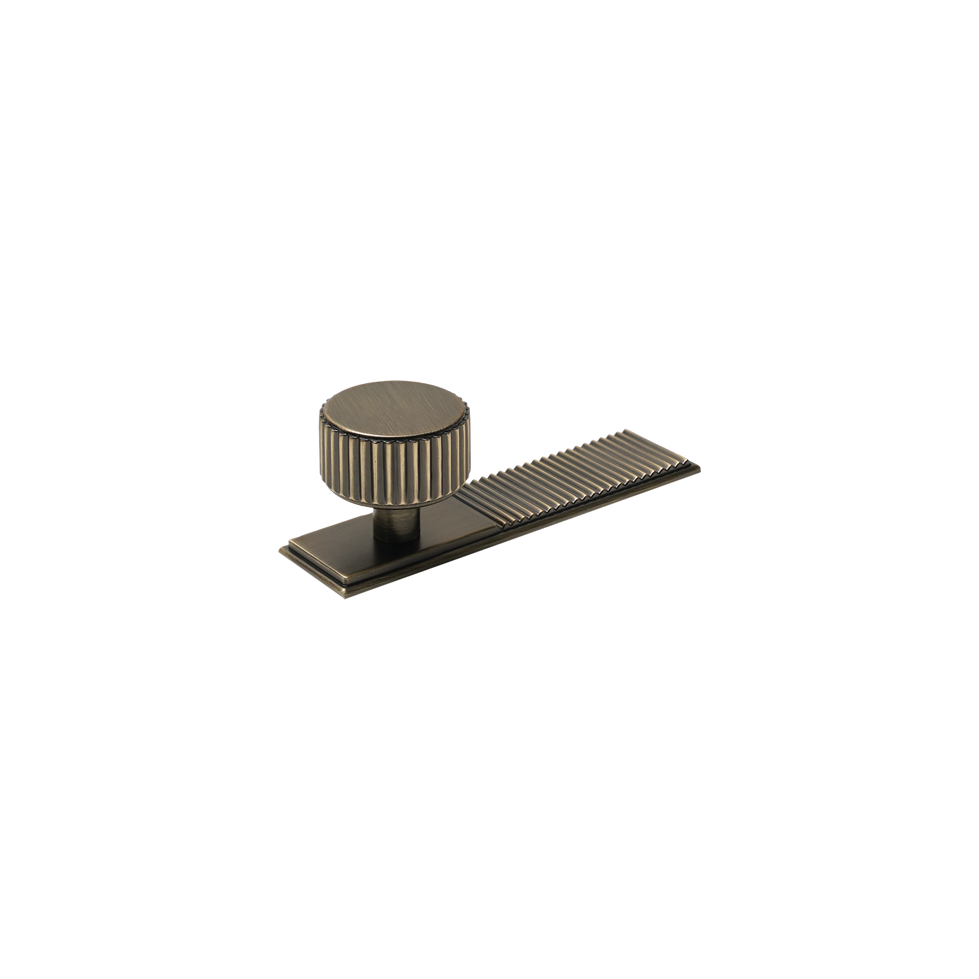 Momo Barrington Round Knob Backplate 32mm in Dark Brushed Brass (1)