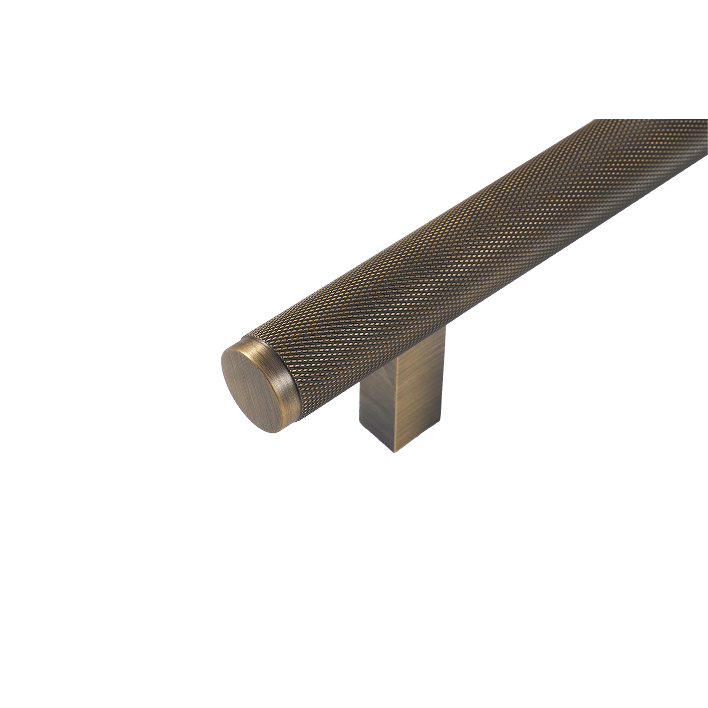 Momo Bellevue Solid Brass Knurled Door Pull With Back to Back Fixing In Dark Brushed Brass (2)