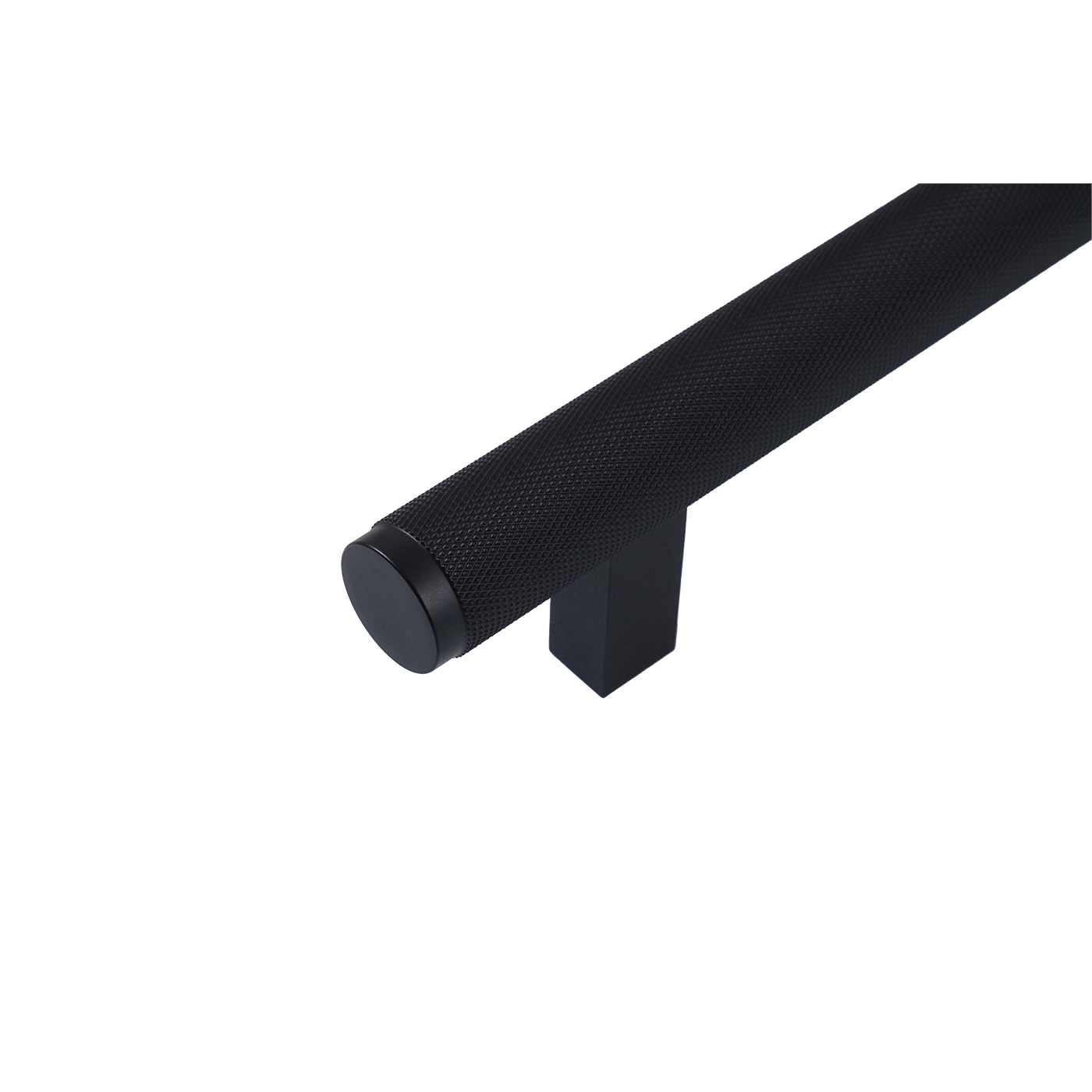 Momo Bellevue Solid Brass Knurled Door Pull With Back to Back Fixing In Matt Black (2)