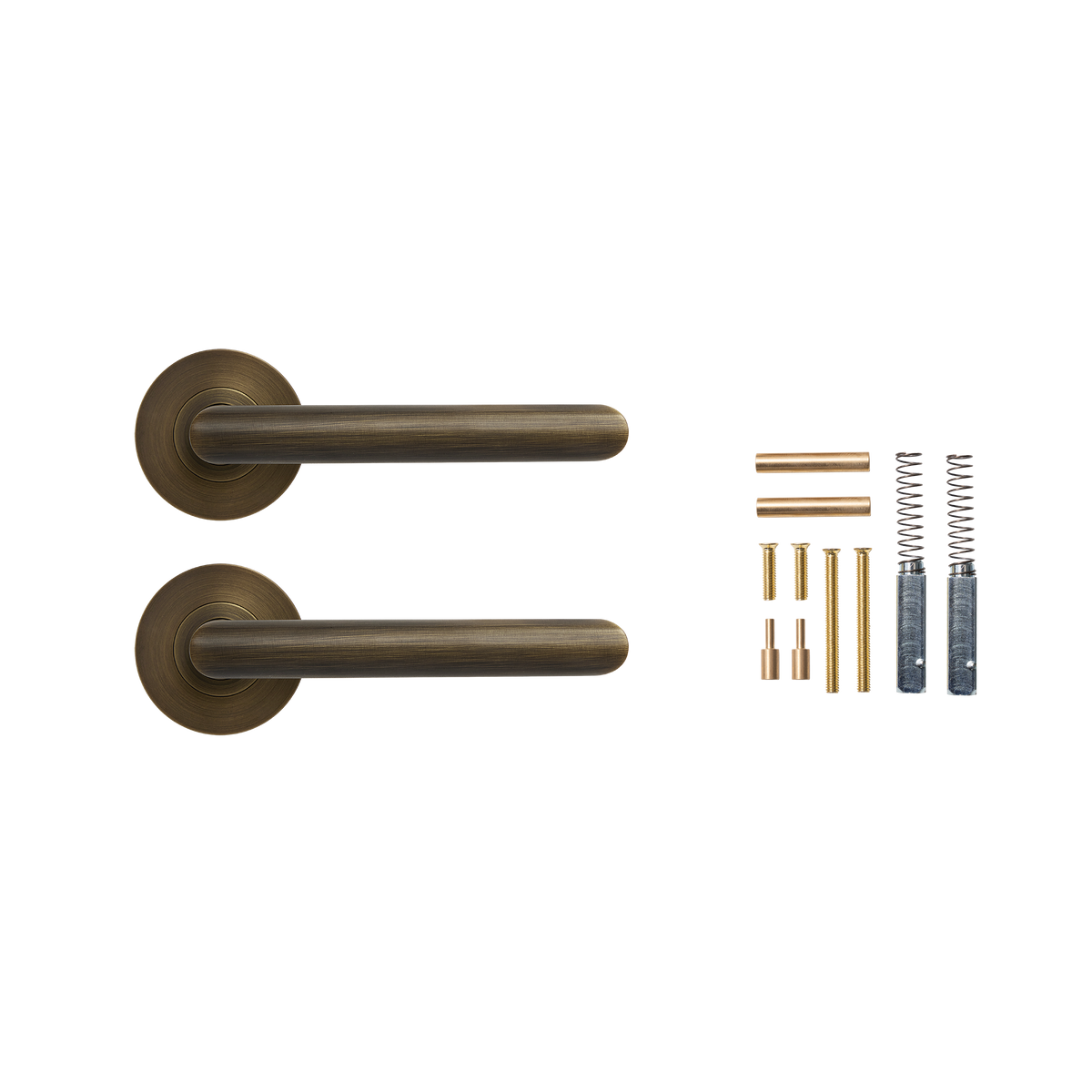 Momo Bellevue Plain Lever Handle Set With Return Bronze (1)
