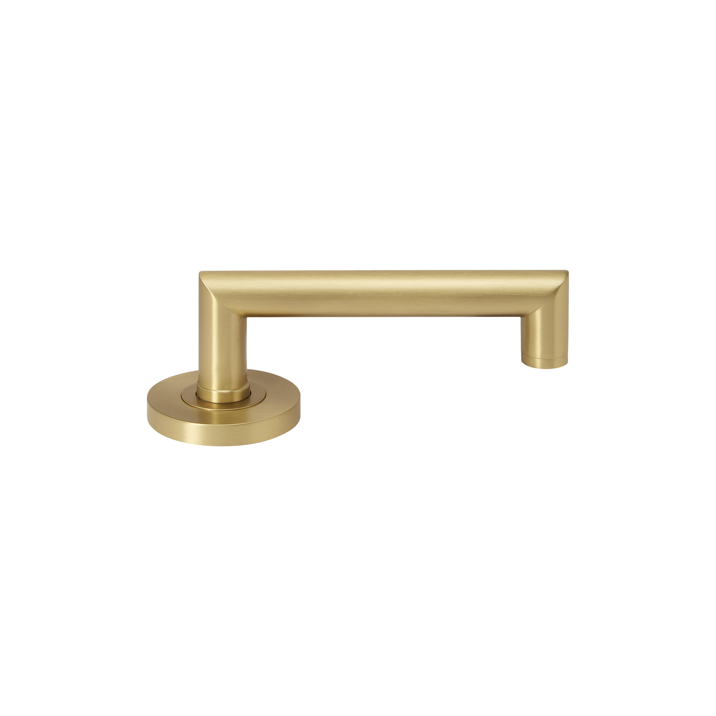 Momo Bellevue Plain Lever Handle Set With Return Brushed Satin Brass (2)