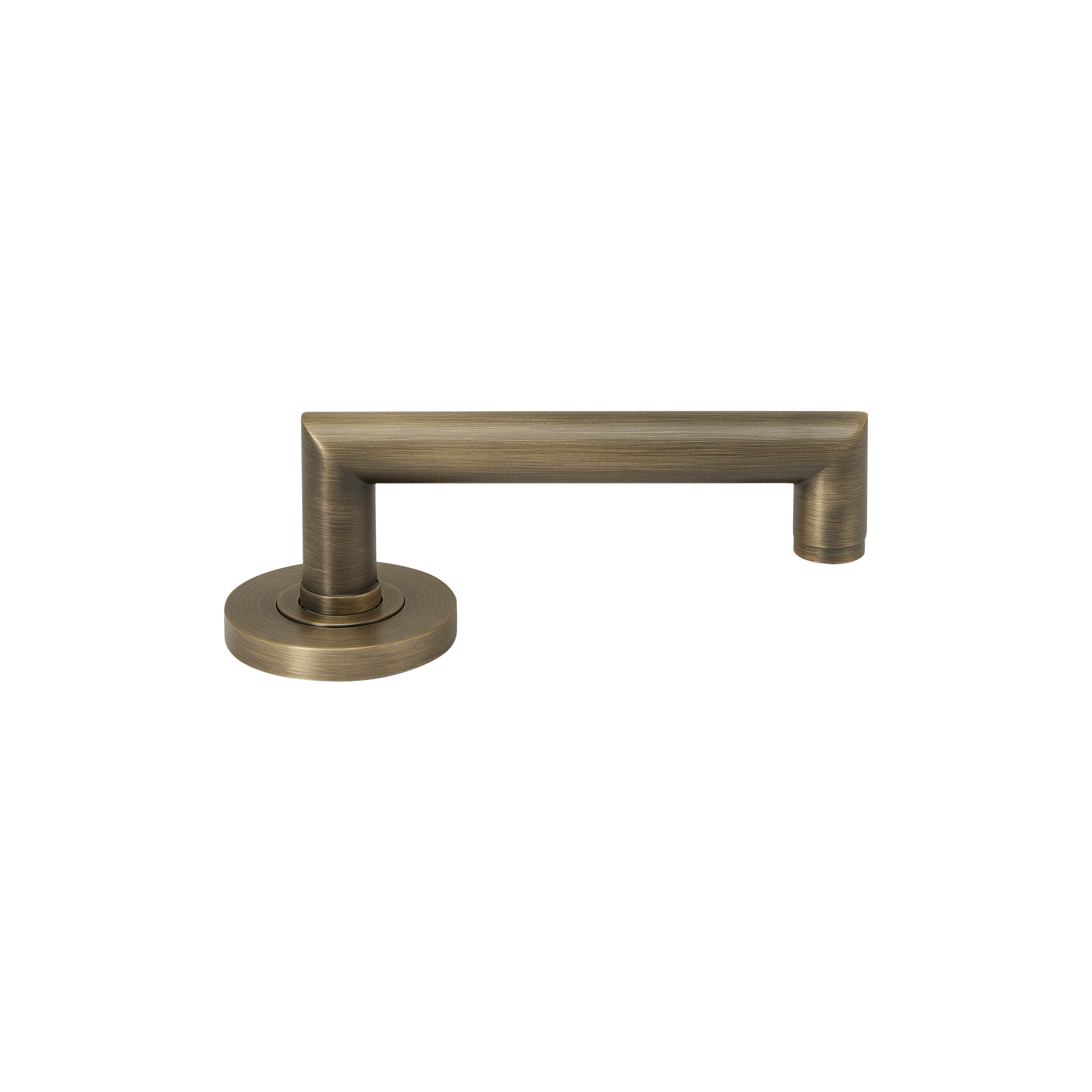 Momo Bellevue Plain Lever Handle Set With Return Dark Brushed Brass (2)