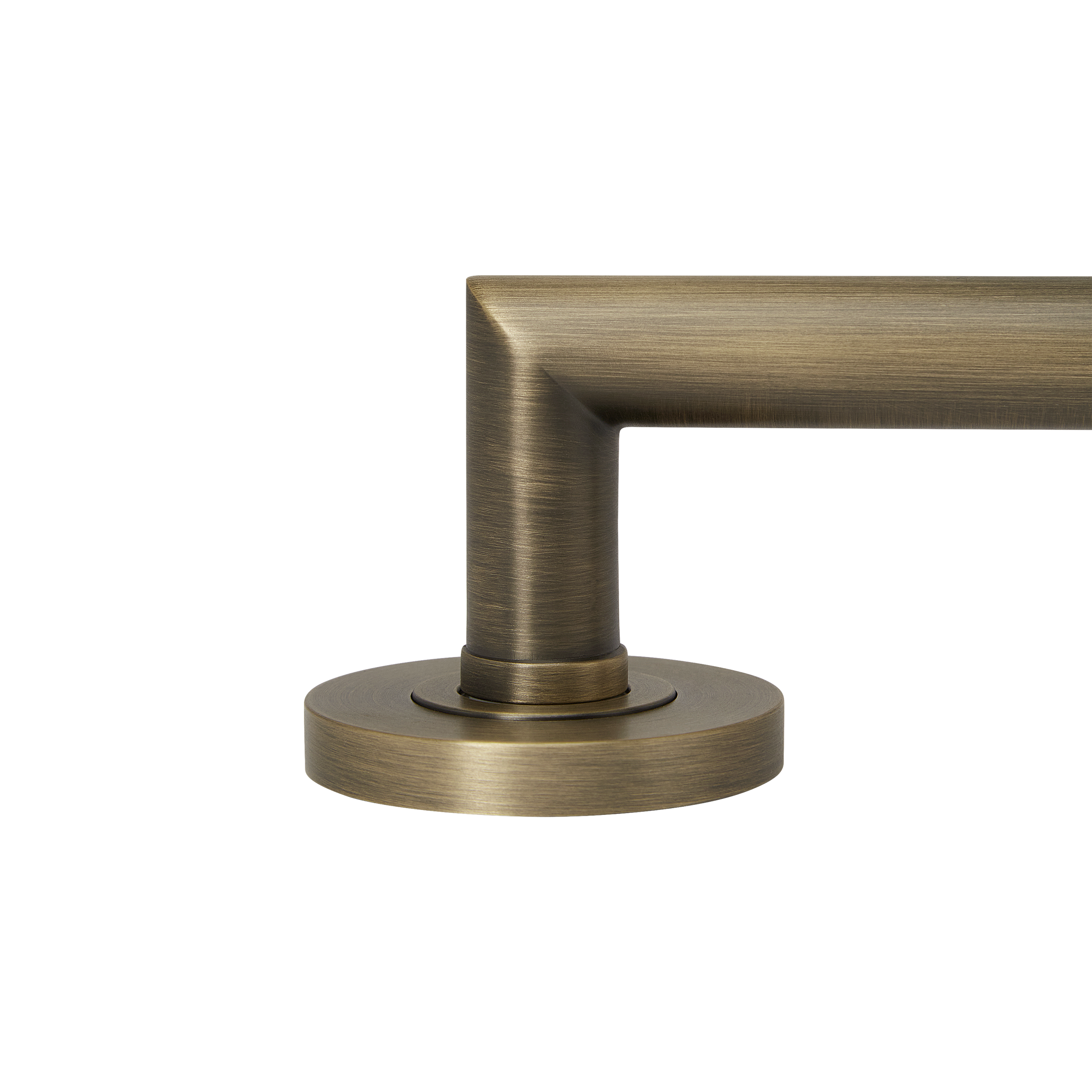 Momo Bellevue Plain Lever Handle Set With Return Dark Brushed Brass (3)
