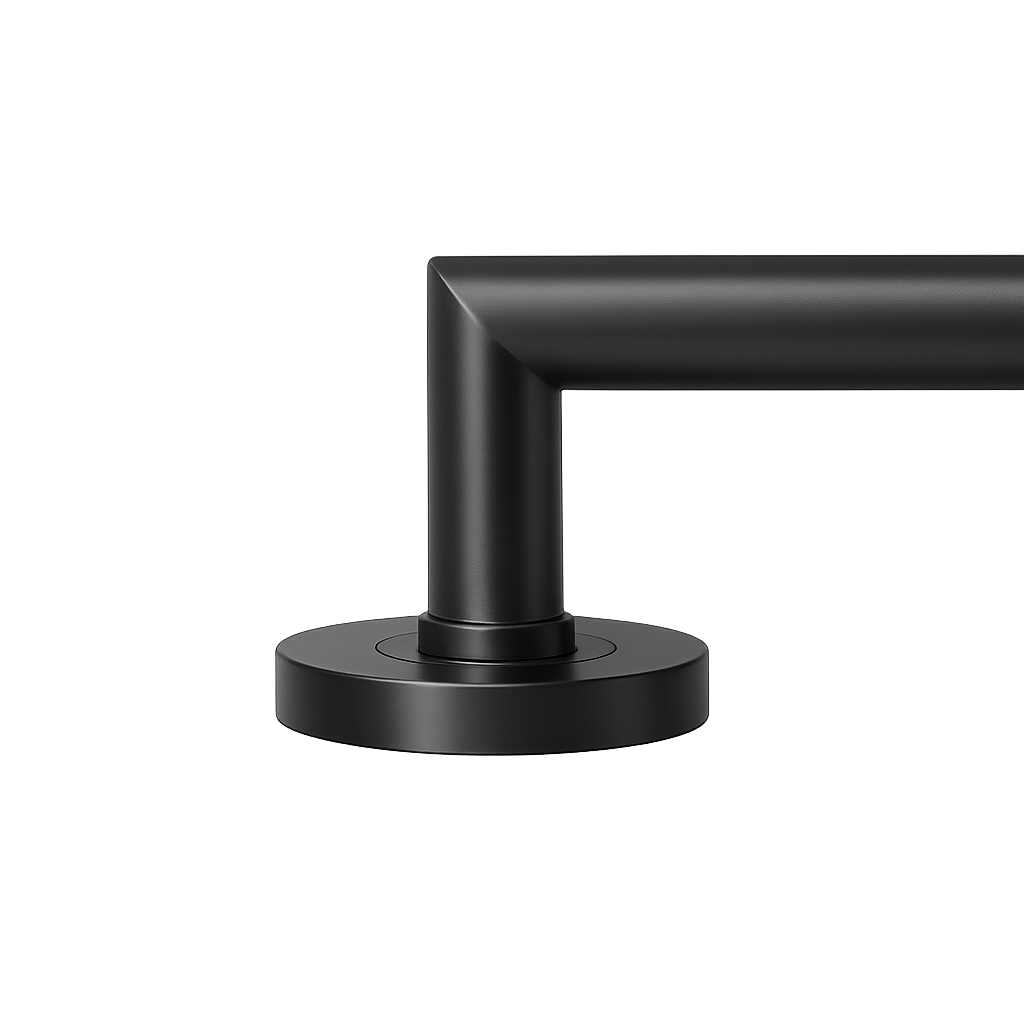 Momo Bellevue Plain Lever Handle Set With Return Matt Black (3)