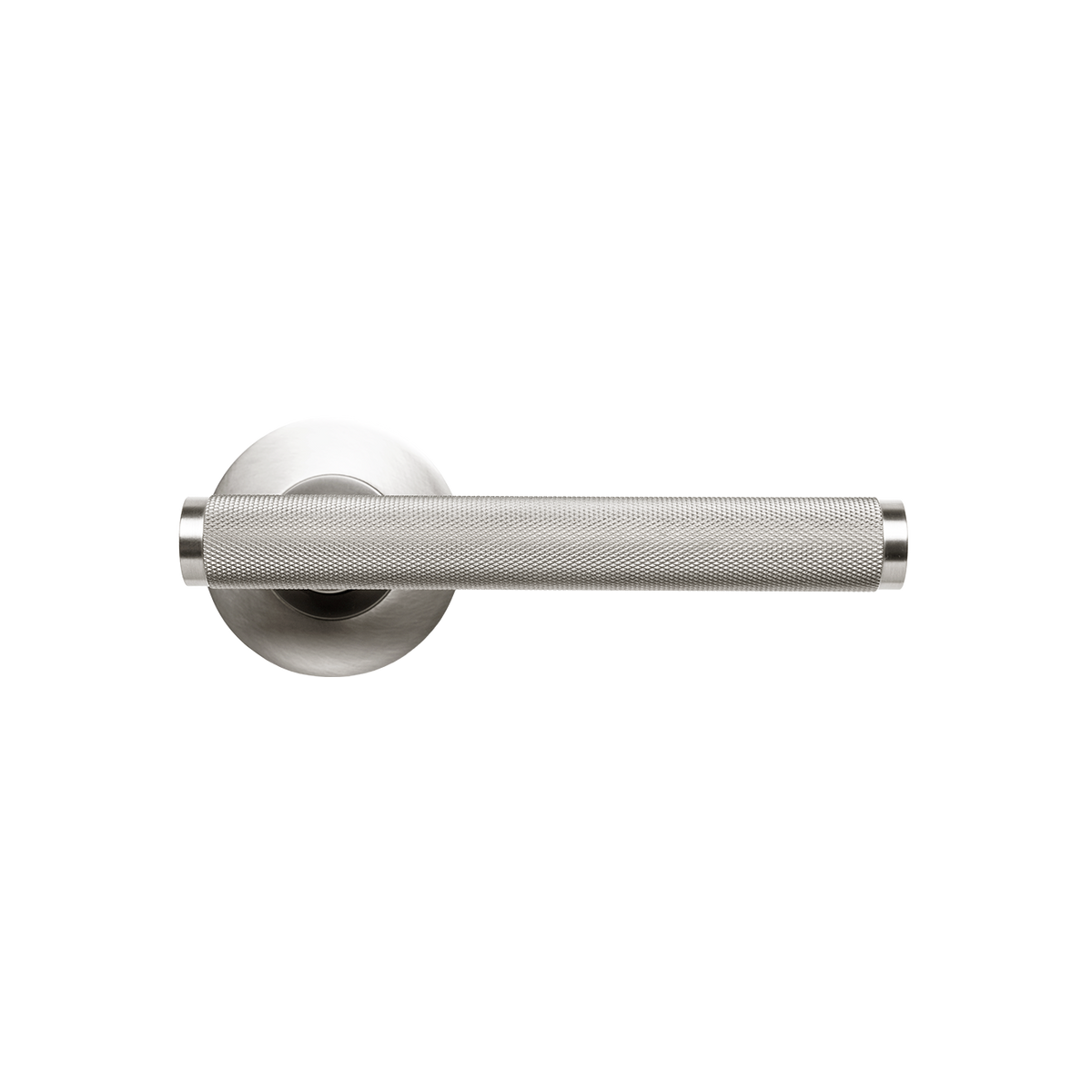 Momo Bellevue Knurled Solid Brass Lever Entrance Set to Suit Dormakaba MS2600 and MS2900 Series locks in Dull Brushed Nickel (1)