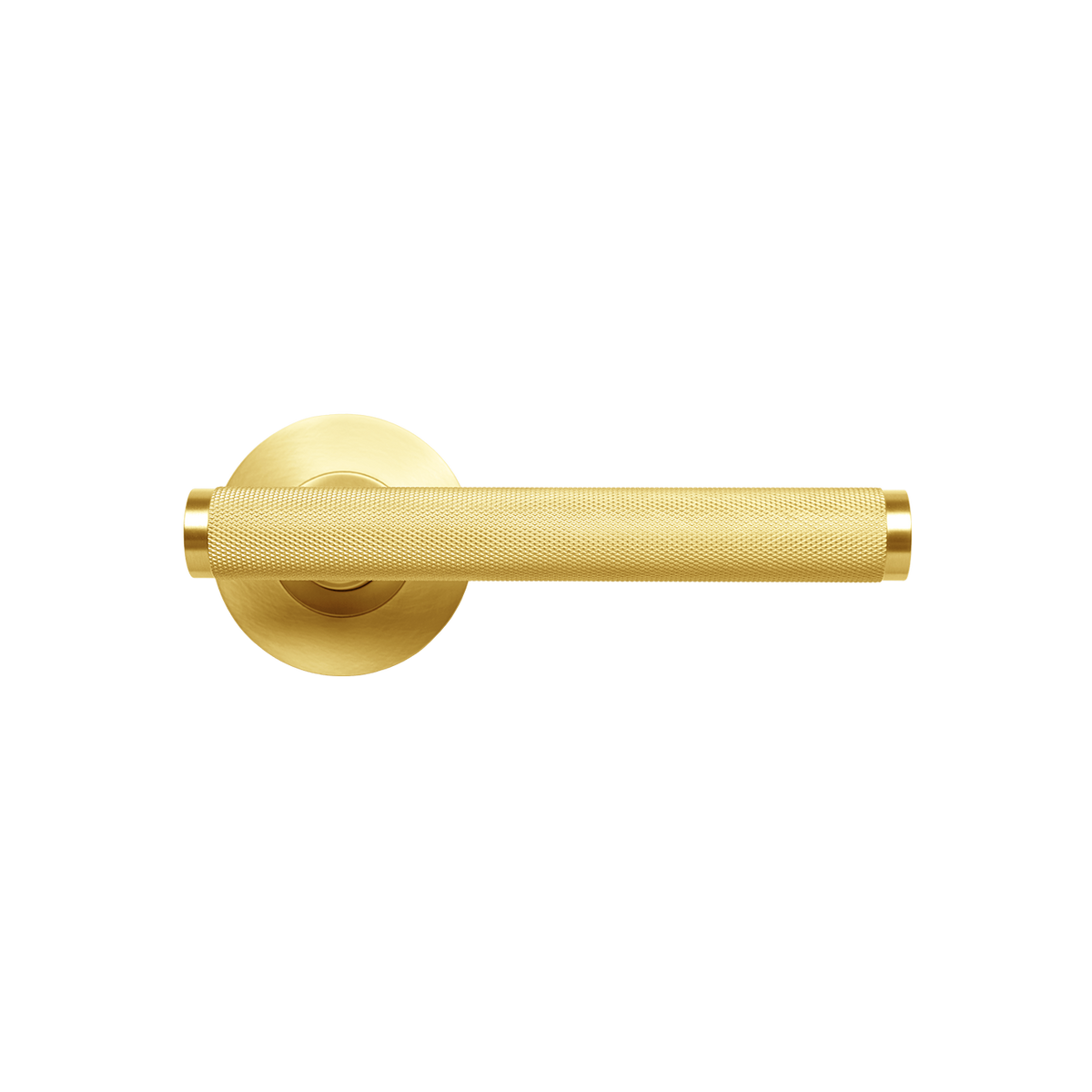 Momo Bellevue Knurled Solid Brass Single Dummy Lever In Brushed Satin Brass