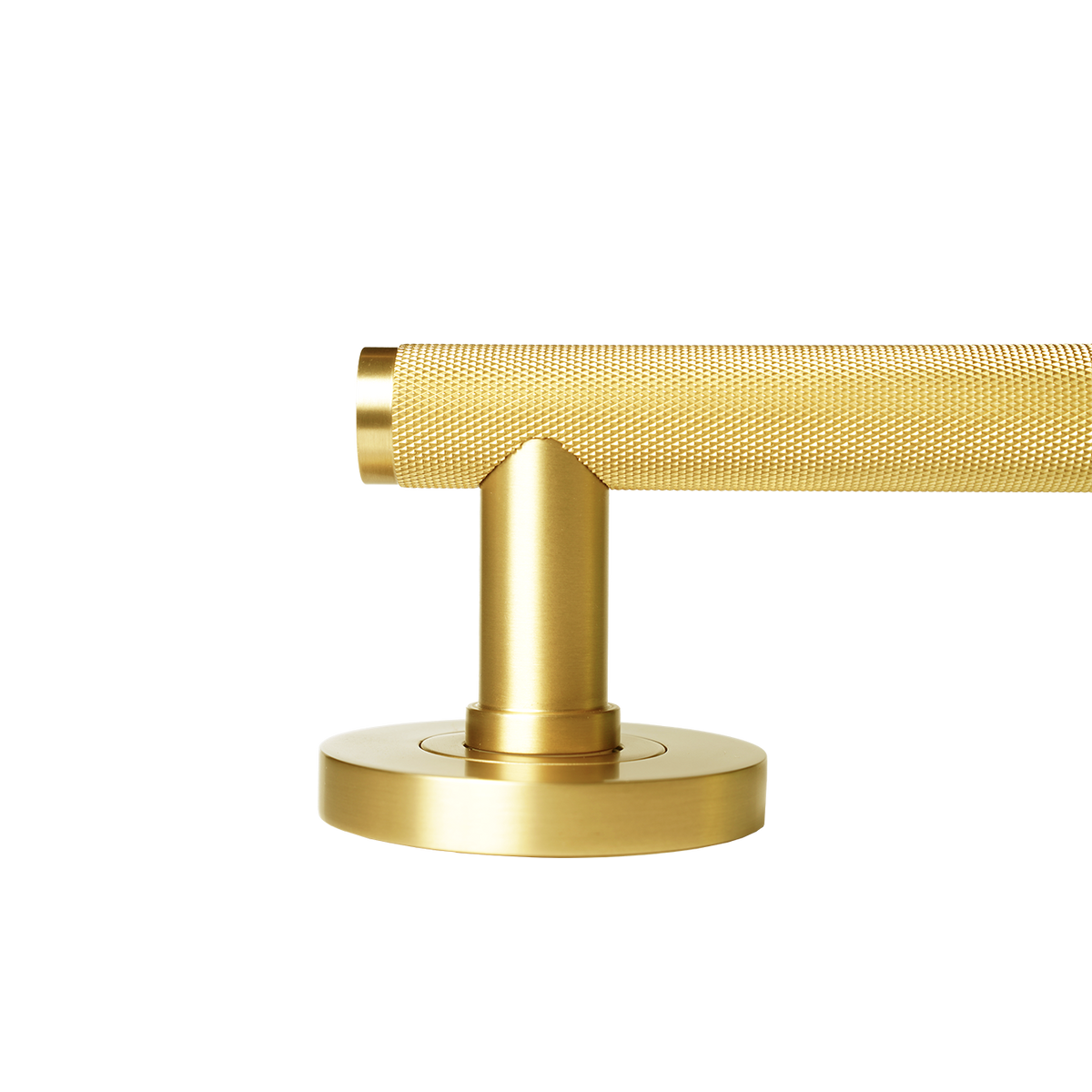 Momo Bellevue Knurled Solid Brass Single Dummy Lever In Brushed Satin Brass (2)
