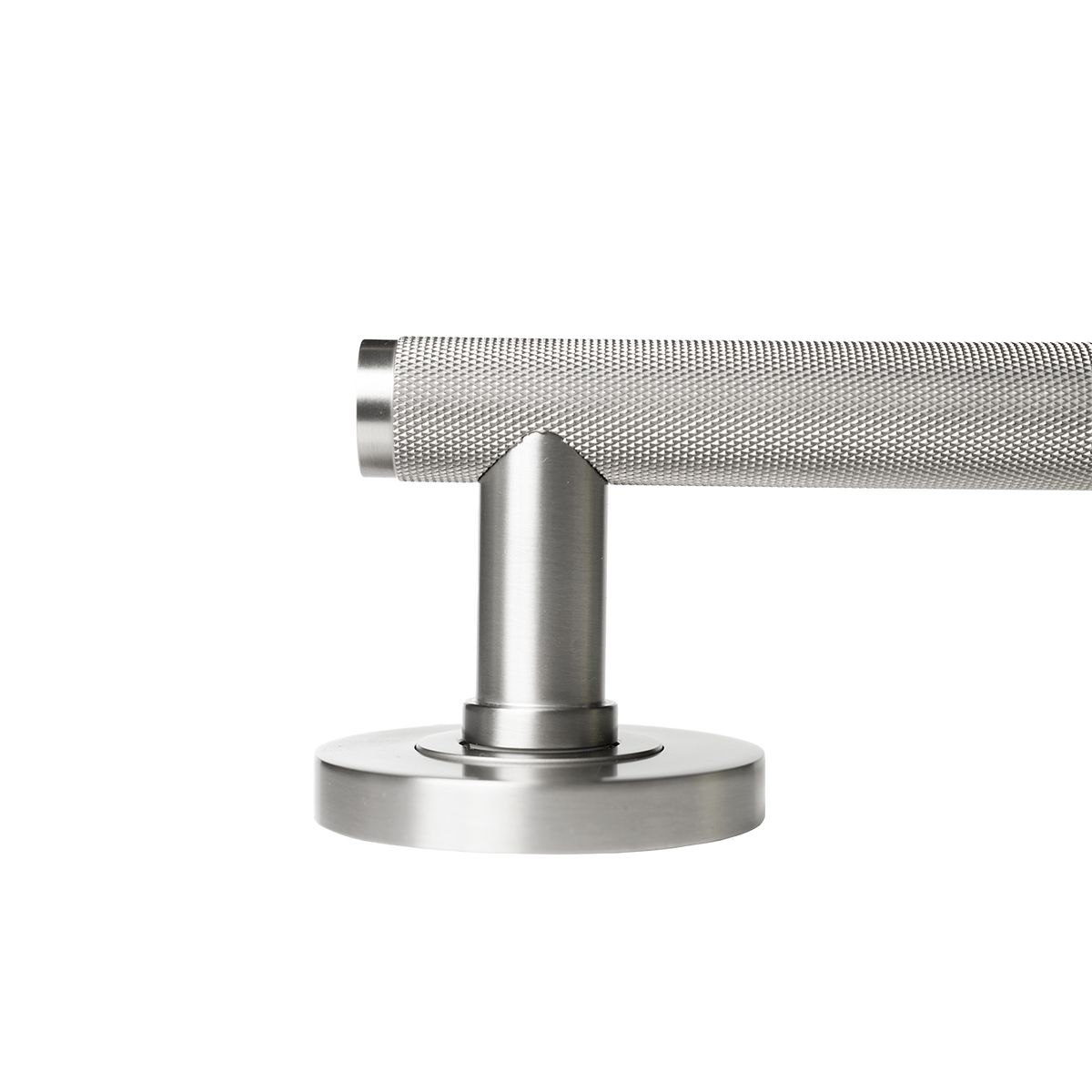 Momo Bellevue Knurled Solid Brass Single Dummy Lever In Dull Brushed Nickel (2)