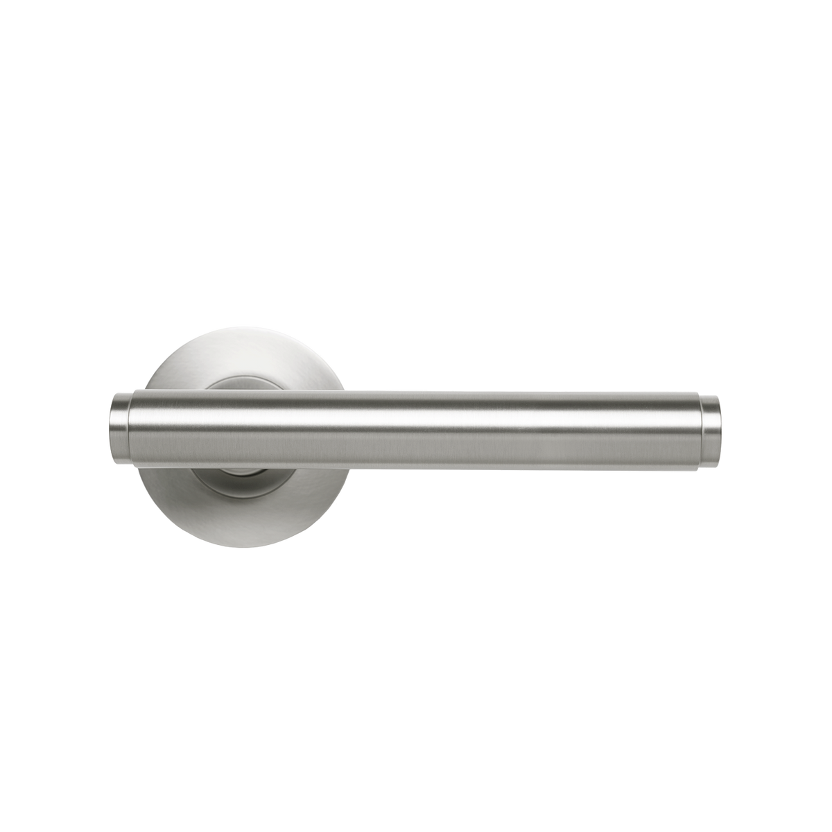 Momo Bellevue Plain Solid Brass Single Dummy Lever In Dull Brushed Nickel