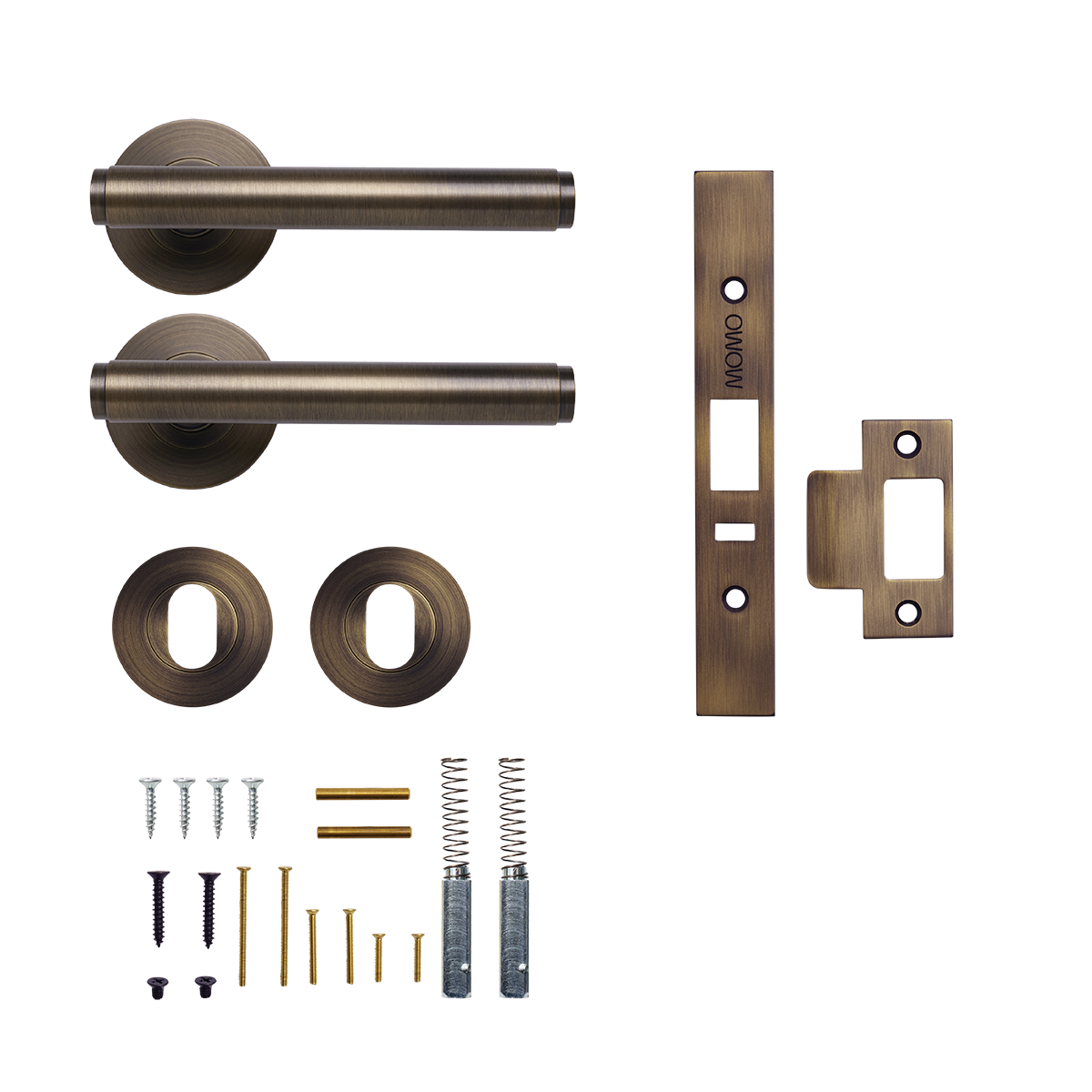 Momo Bellevue Plain Solid Brass Lever Entrance Set to Suit Dormakaba MS2600 and MS2900 Series locks in Bronze